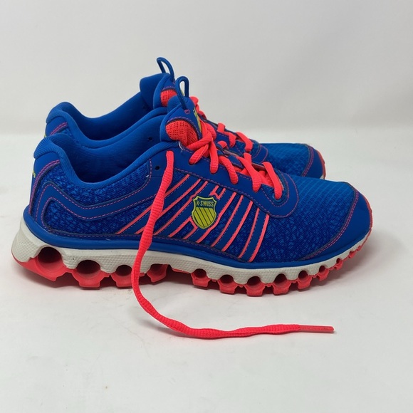 K SWISS AoSTA II WOMANS SIZE 7 E14-097 RUNNING SHOE BLUE/PINK MESH LIGHTWEIGHT - Picture 8 of 16